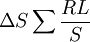 Delta{S}sumfrac{RL}{S}