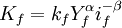 K_f=k_f Y_f^alpha i_f^{-beta}
